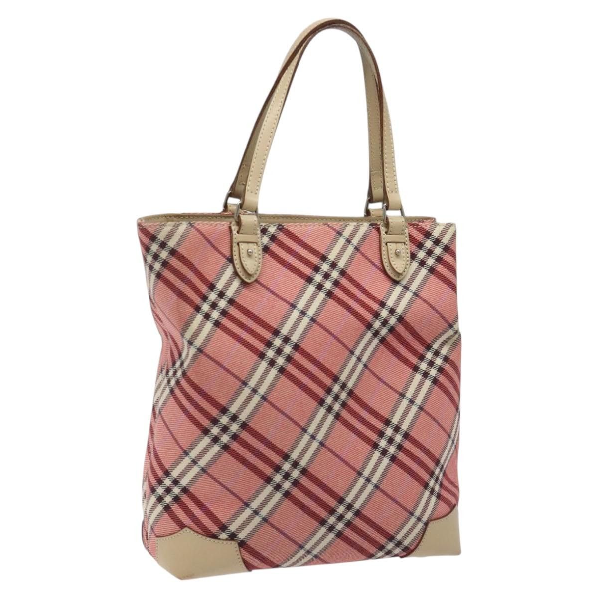 Burberry Nova Check Pink Canvas Tote Bag (Pre-Owned) Size ONE SIZE - 14 Thumbnail