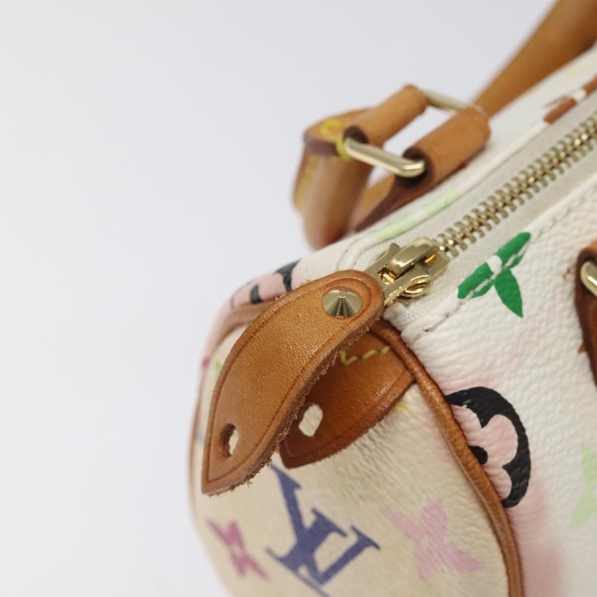 Louis Vuitton Mini Speedy White Canvas Handbag (Pre-Owned) Size ONE SIZE - 12 Thumbnail
