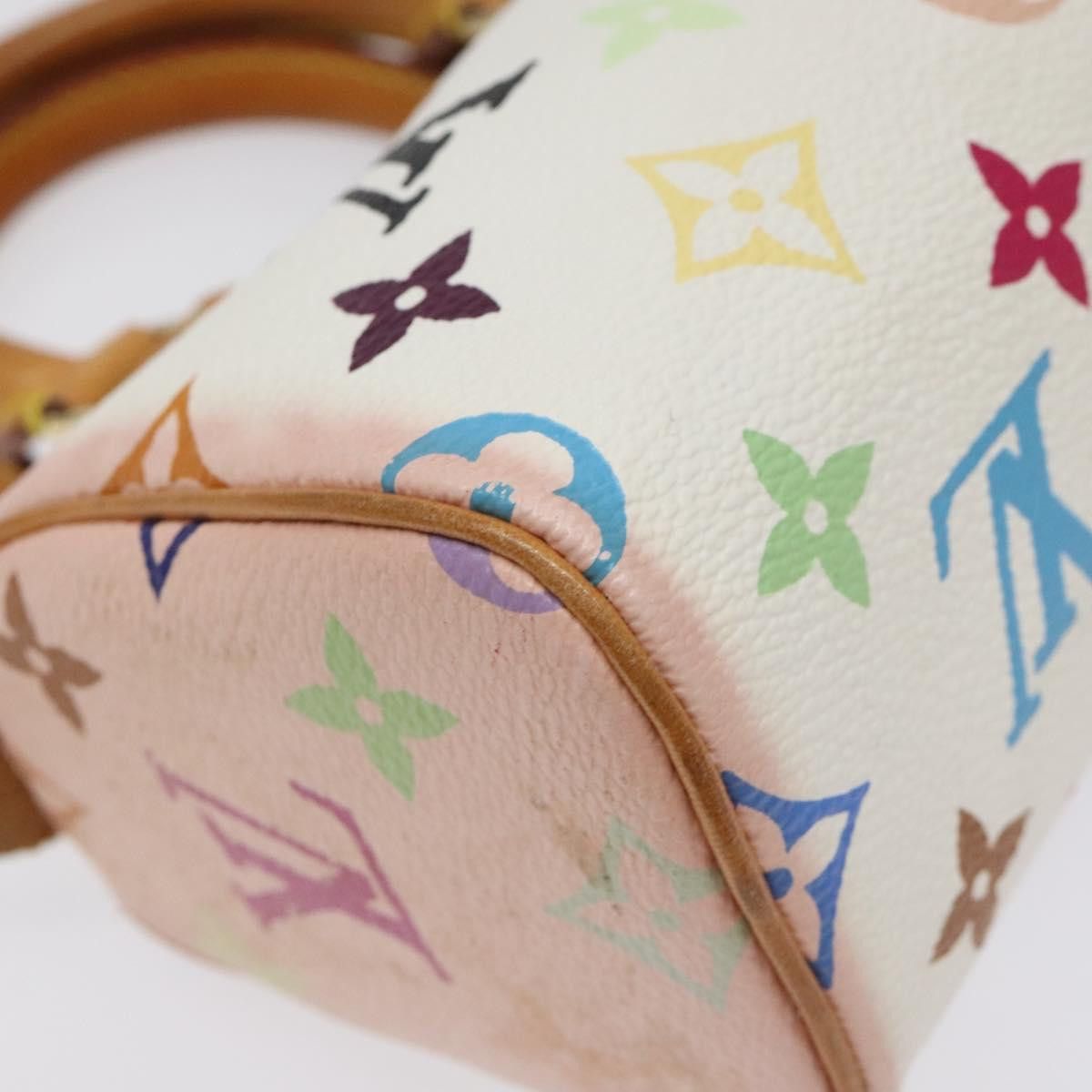 Louis Vuitton Mini Speedy White Canvas Handbag (Pre-Owned) Size ONE SIZE - 7 Thumbnail