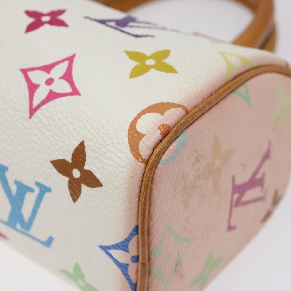Louis Vuitton Mini Speedy White Canvas Handbag (Pre-Owned) Size ONE SIZE - 6 Thumbnail