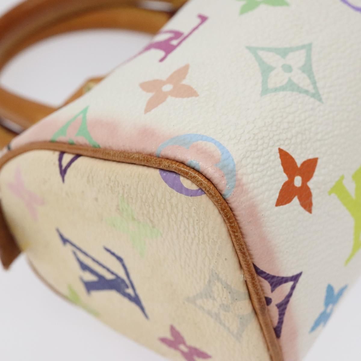Louis Vuitton Mini Speedy White Canvas Handbag (Pre-Owned) Size ONE SIZE - 8 Thumbnail
