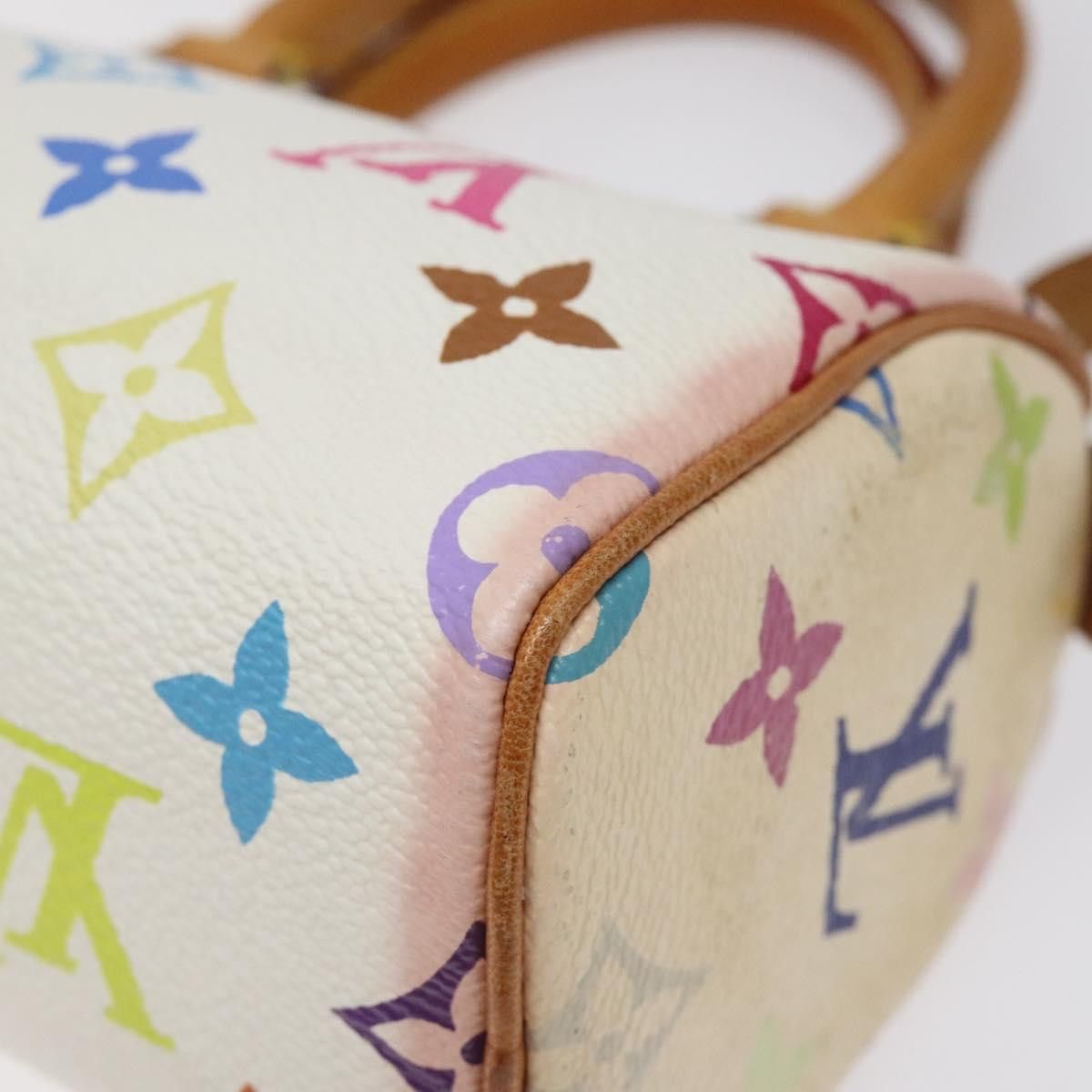 Louis Vuitton Mini Speedy White Canvas Handbag (Pre-Owned) Size ONE SIZE - 9 Thumbnail