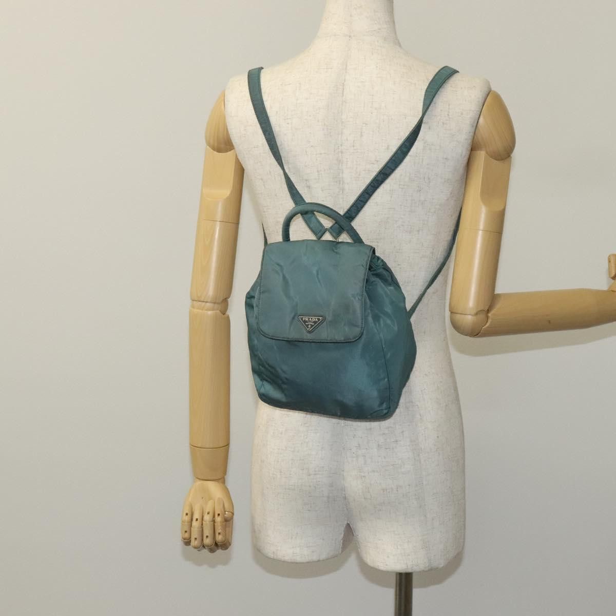 Prada Re-Nylon Blue Synthetic Backpack Bag (Pre-Owned) Size ONE SIZE - 14 Thumbnail