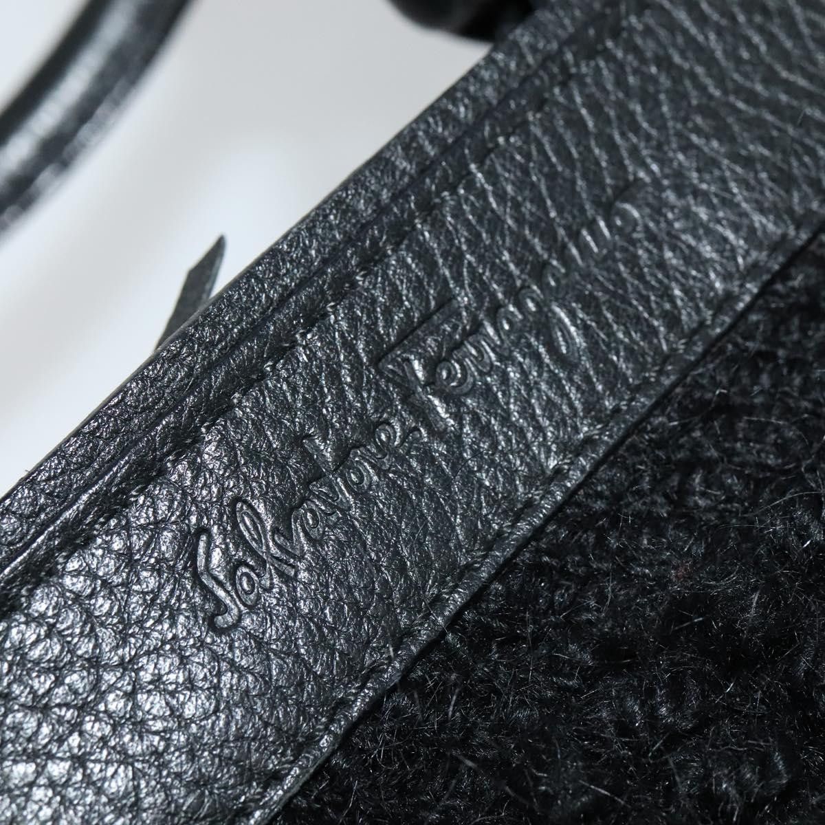 Salvatore Ferragamo Black Wool Handbag (Pre-Owned) Size ONE SIZE - 13 Thumbnail