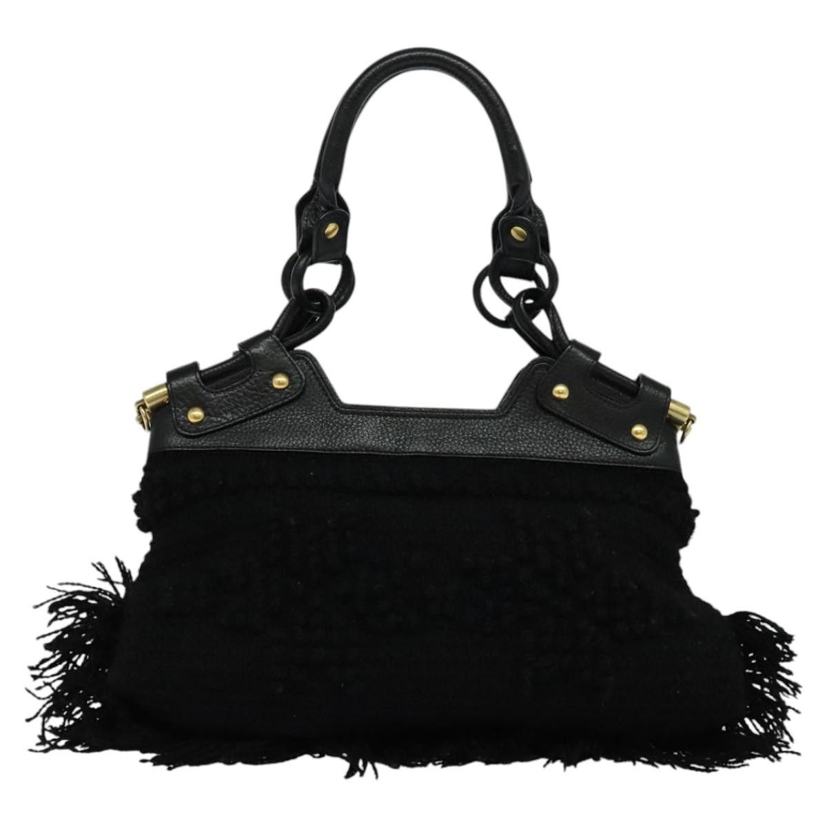 Salvatore Ferragamo Black Wool Handbag (Pre-Owned) Size ONE SIZE - 2 Thumbnail