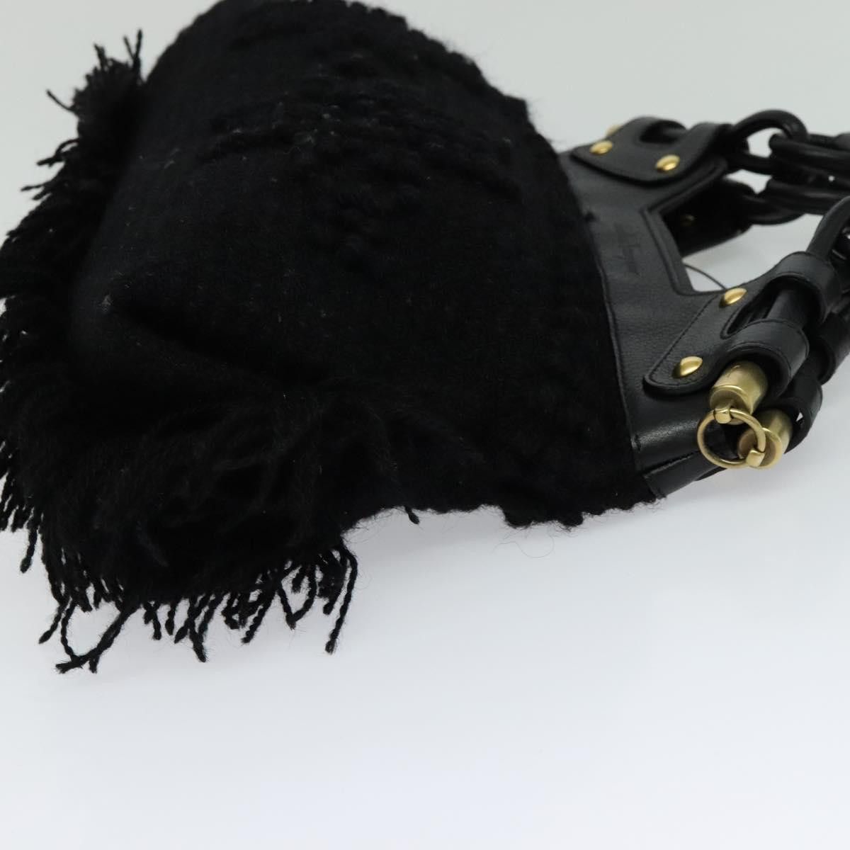 Salvatore Ferragamo Black Wool Handbag (Pre-Owned) Size ONE SIZE - 4 Thumbnail