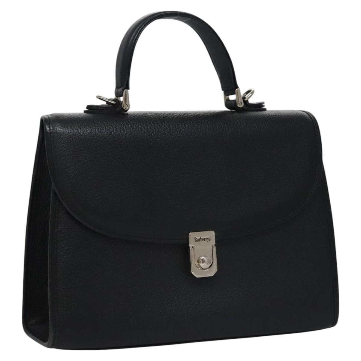 Burberry Black Leather Handbag (Pre-Owned) Size ONE SIZE - 14 Thumbnail