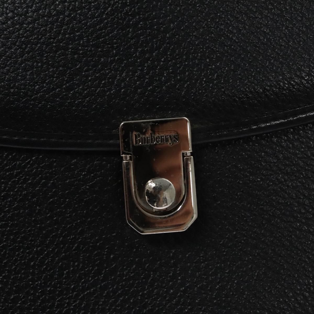 Burberry Black Leather Handbag (Pre-Owned) Size ONE SIZE - 9 Thumbnail