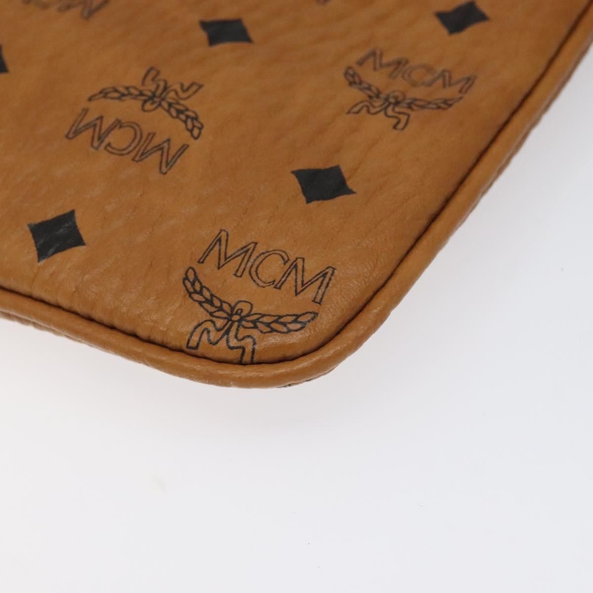 MCM Visetos Brown Leather Clutch Bag (Pre-Owned) Size ONE SIZE - 17 Thumbnail