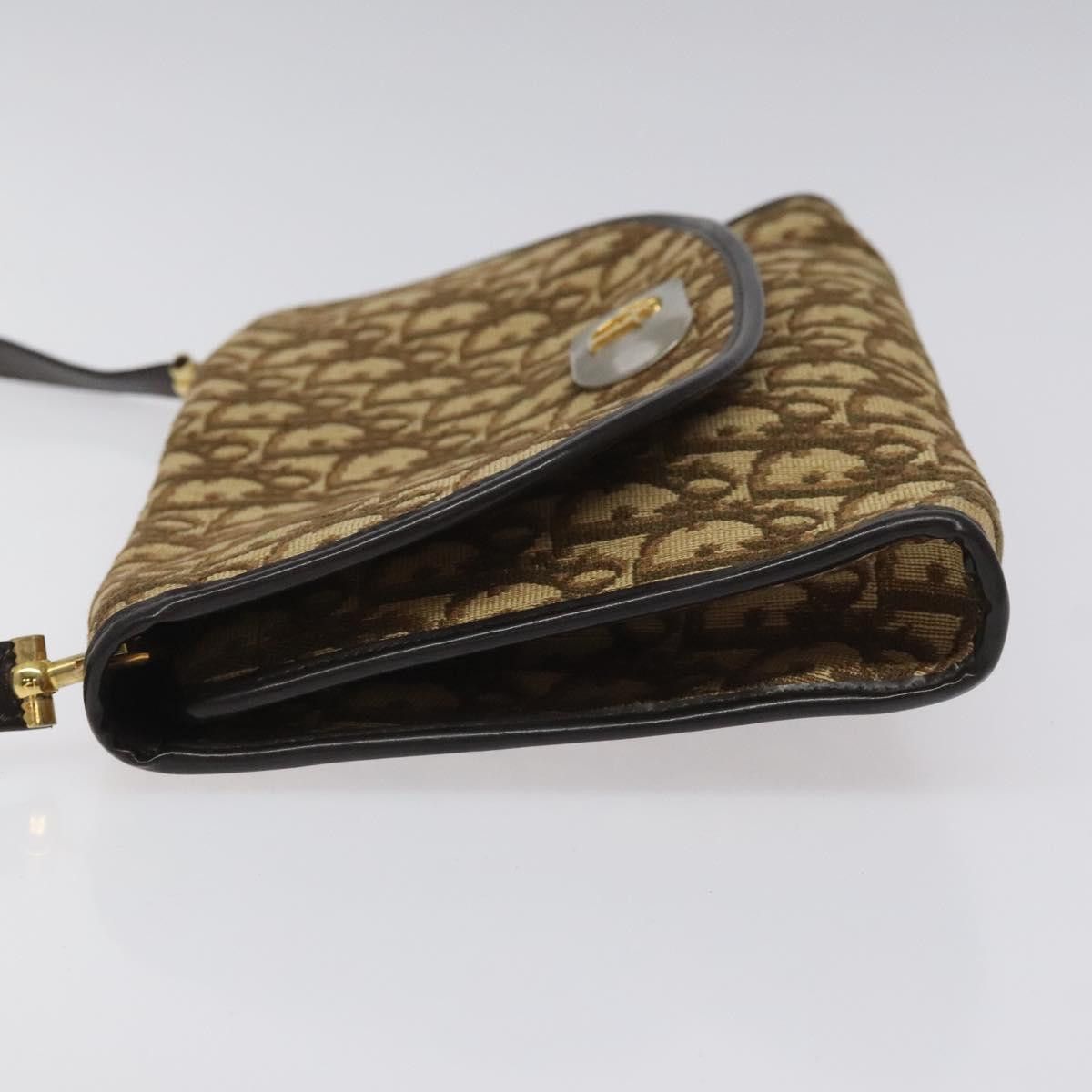 Dior Trotter Brown Canvas Shoulder Bag (Pre-Owned) Size ONE SIZE - 4 Thumbnail