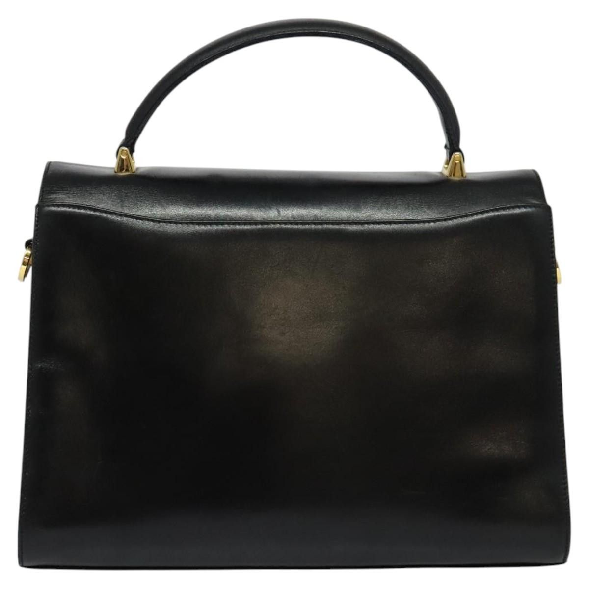 Salvatore Ferragamo Gancini Black Leather Handbag (Pre-Owned) Size ONE SIZE - 2 Thumbnail