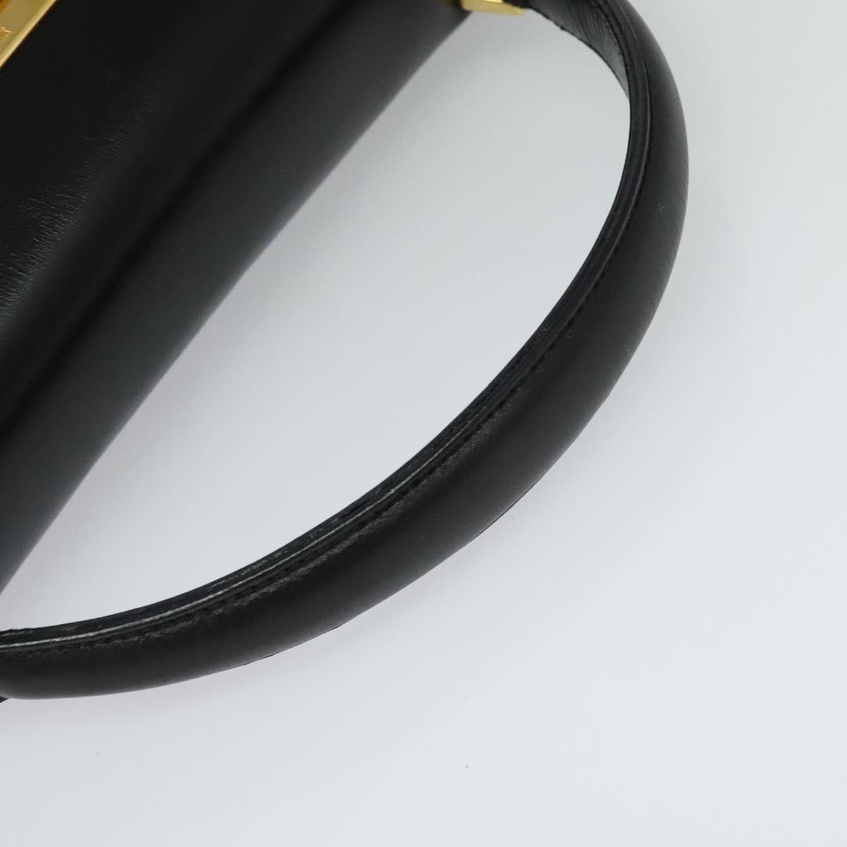 Salvatore Ferragamo Gancini Black Leather Handbag (Pre-Owned) Size ONE SIZE - 18 Thumbnail
