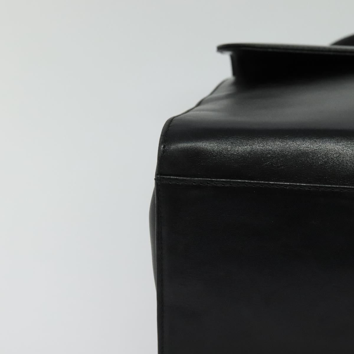 Salvatore Ferragamo Gancini Black Leather Handbag (Pre-Owned) Size ONE SIZE - 6 Thumbnail