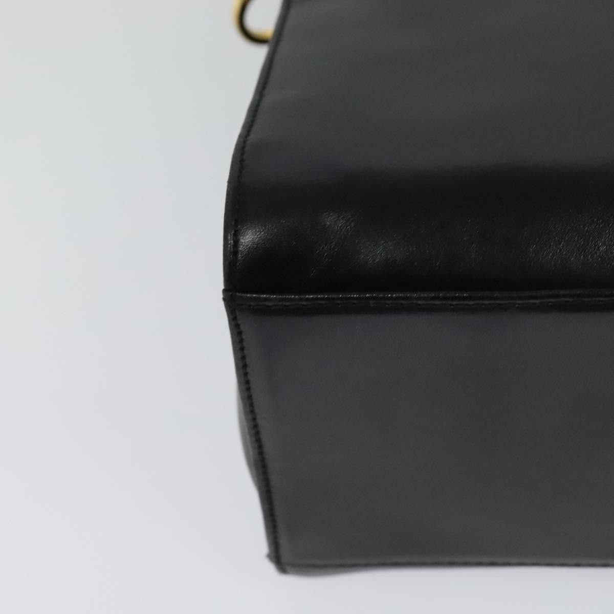 Salvatore Ferragamo Gancini Black Leather Handbag (Pre-Owned) Size ONE SIZE - 7 Thumbnail