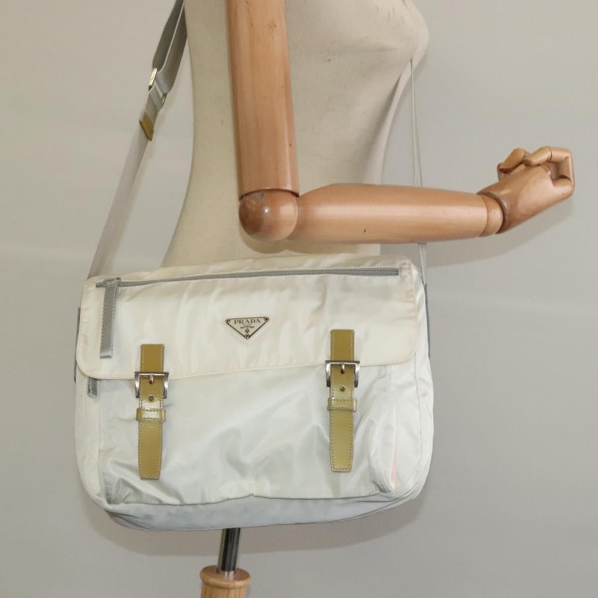 Prada Re-Nylon Ecru Synthetic Shoulder Bag (Pre-Owned) Size ONE SIZE - 19 Thumbnail