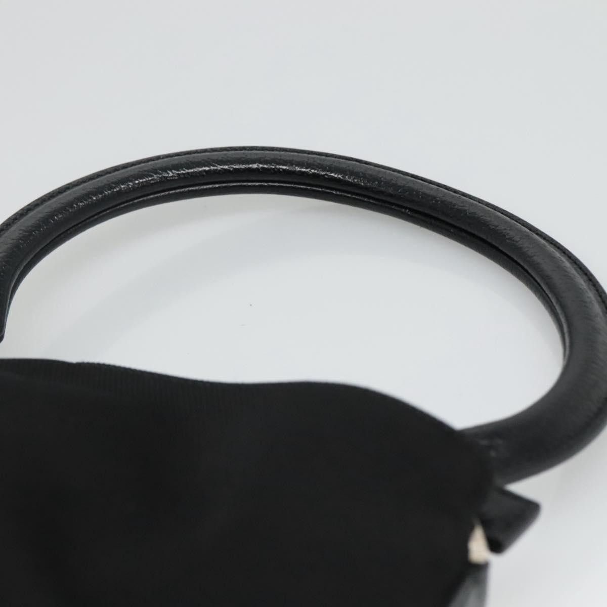 Salvatore Ferragamo Gancini Black Canvas Handbag (Pre-Owned) Size ONE SIZE - 6 Thumbnail