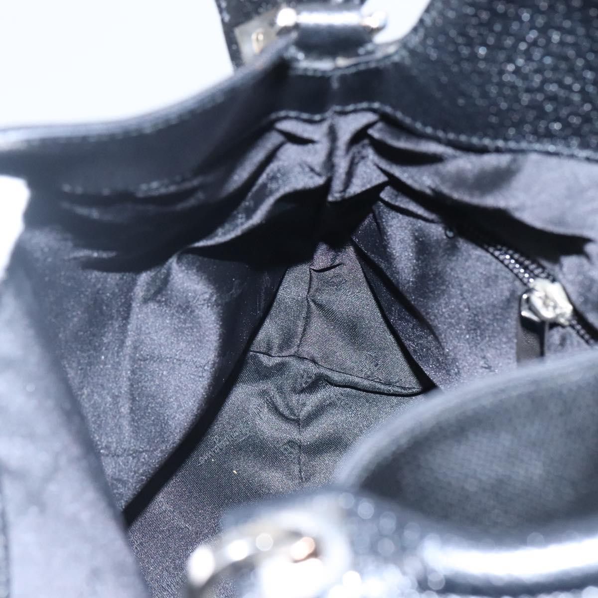 Salvatore Ferragamo Gancini Black Canvas Handbag (Pre-Owned) Size ONE SIZE - 14 Thumbnail