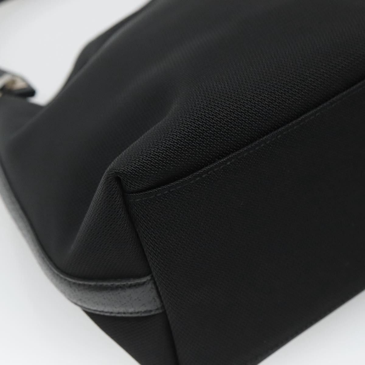 Salvatore Ferragamo Gancini Black Canvas Handbag (Pre-Owned) Size ONE SIZE - 8 Thumbnail