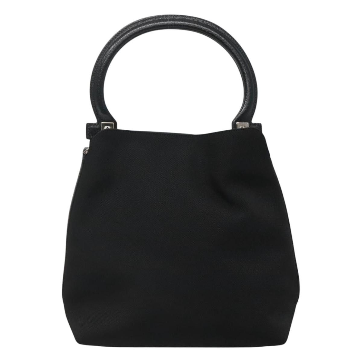 Salvatore Ferragamo Gancini Black Canvas Handbag (Pre-Owned) Size ONE SIZE - 2 Thumbnail