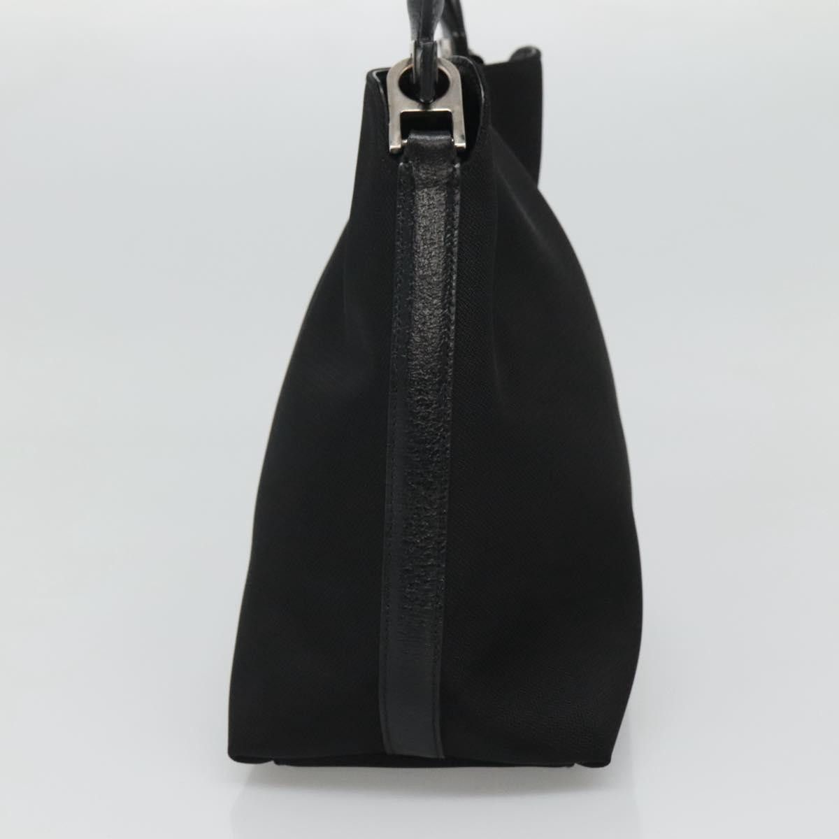 Salvatore Ferragamo Gancini Black Canvas Handbag (Pre-Owned) Size ONE SIZE - 4 Thumbnail