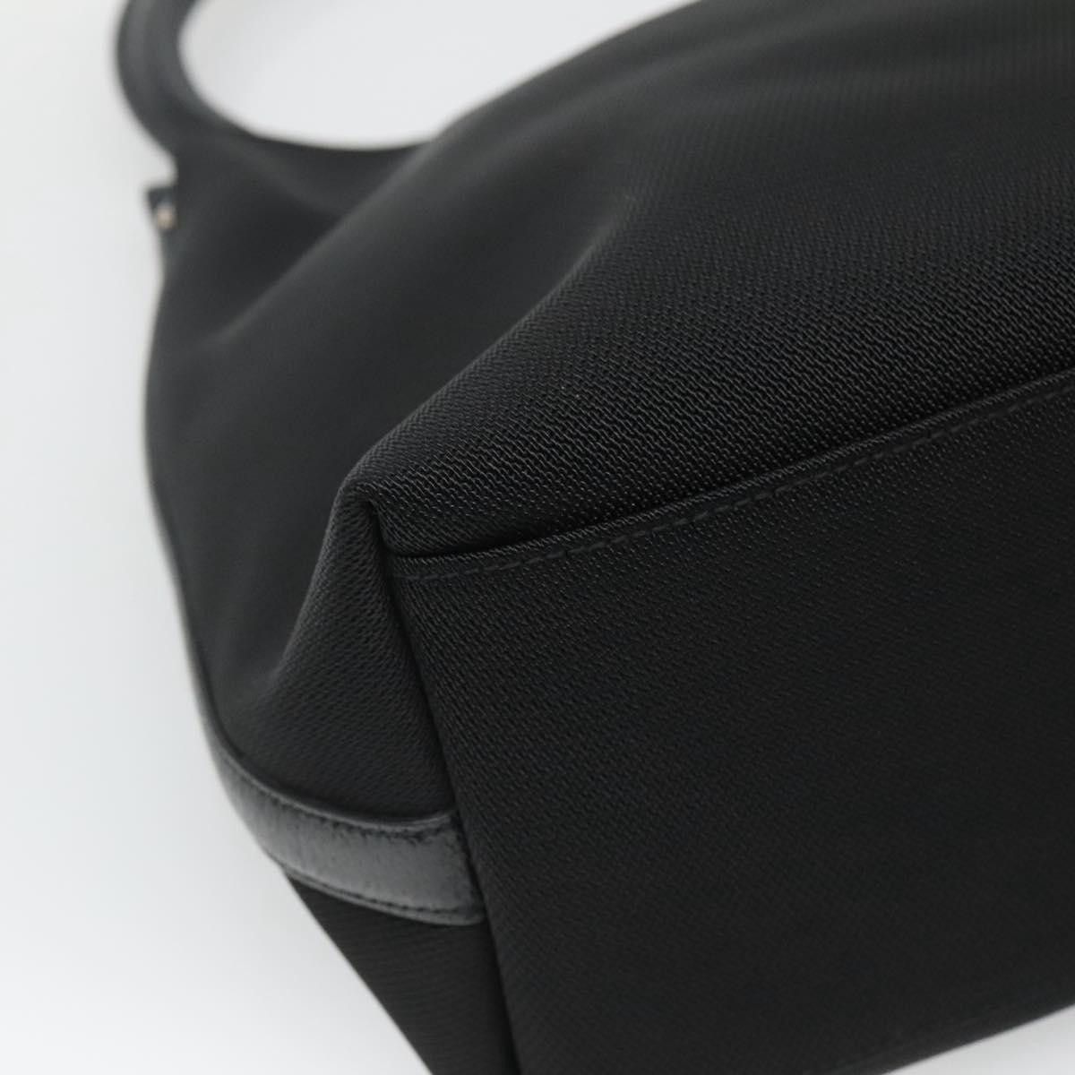 Salvatore Ferragamo Gancini Black Canvas Handbag (Pre-Owned) Size ONE SIZE - 10 Thumbnail