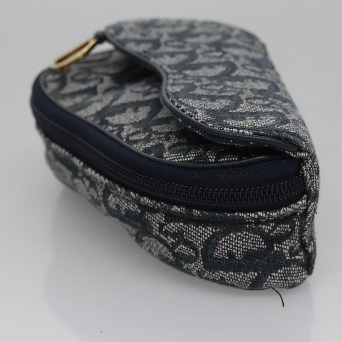 Dior Saddle Navy Canvas Clutch Bag (Pre-Owned) Size ONE SIZE - 4 Thumbnail