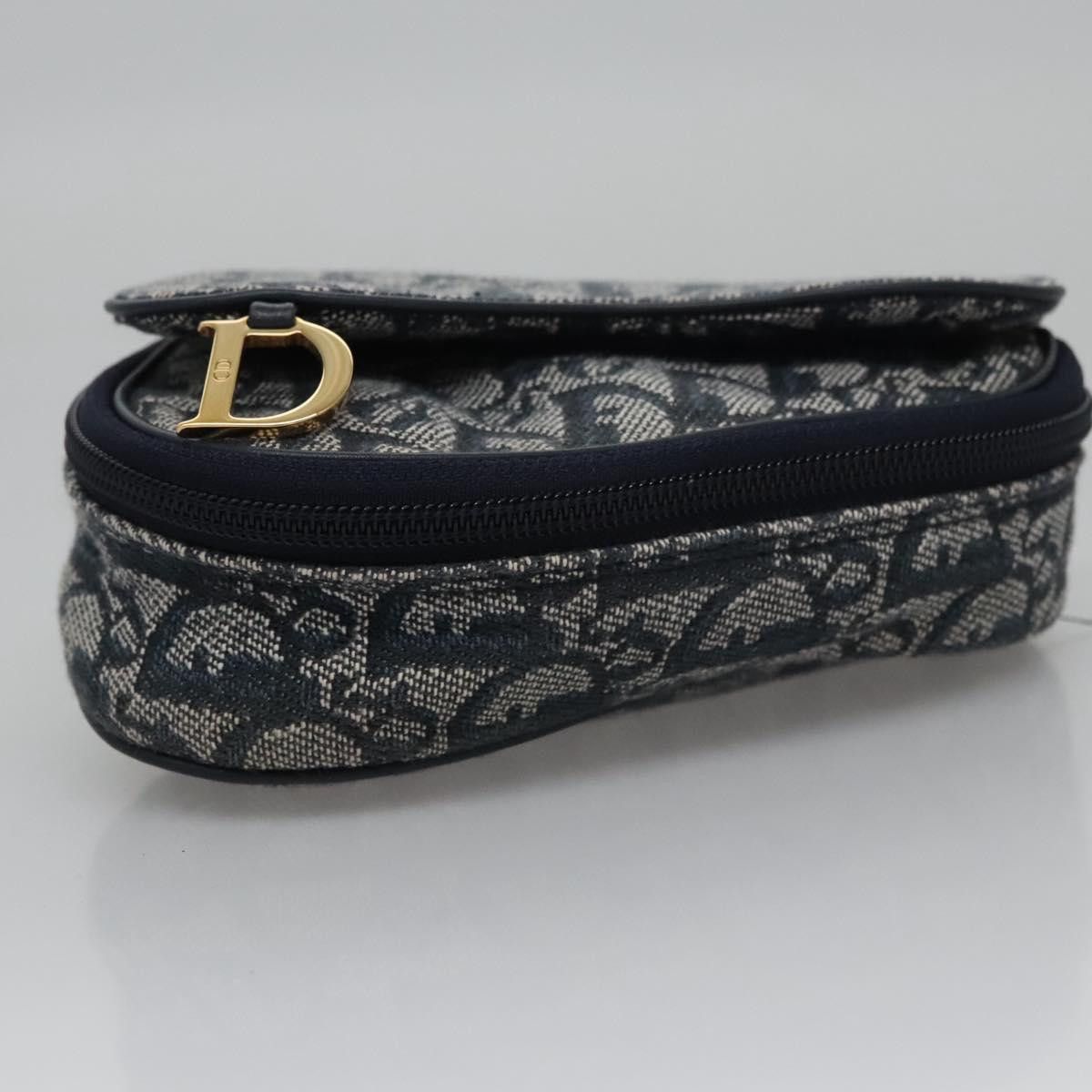 Dior Saddle Navy Canvas Clutch Bag (Pre-Owned) Size ONE SIZE - 6 Thumbnail