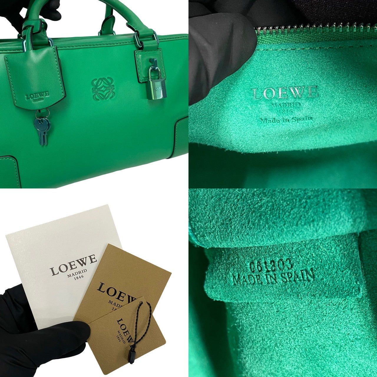 Loewe Loewe Handbag Green Leather Size ONE SIZE - 3 Thumbnail