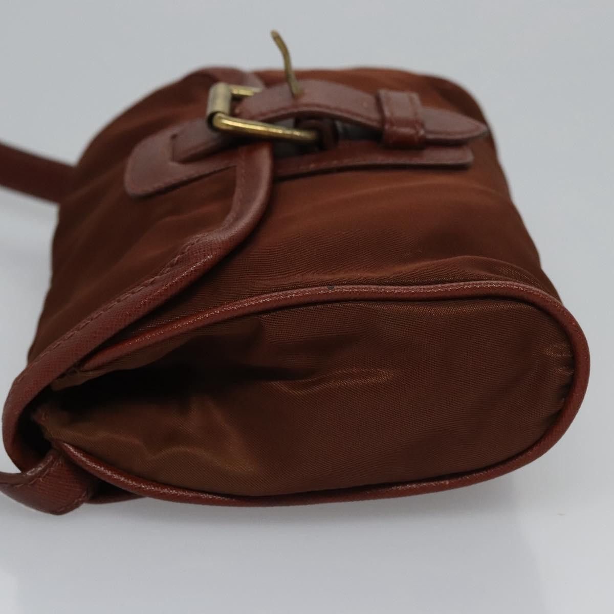 Prada Brown Synthetic Shoulder Bag (Pre-Owned) Size ONE SIZE - 4 Thumbnail
