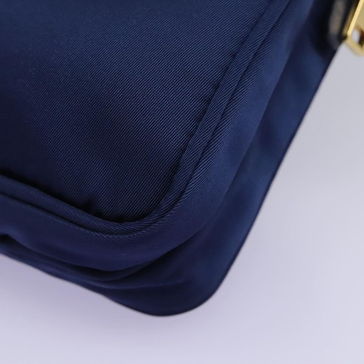 Prada Triangle Logo Navy Synthetic Clutch Bag (Pre-Owned) Size ONE SIZE - 9 Thumbnail