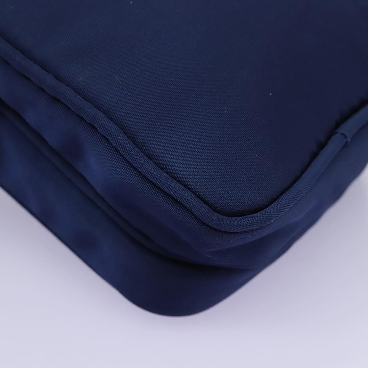 Prada Triangle Logo Navy Synthetic Clutch Bag (Pre-Owned) Size ONE SIZE - 10 Thumbnail