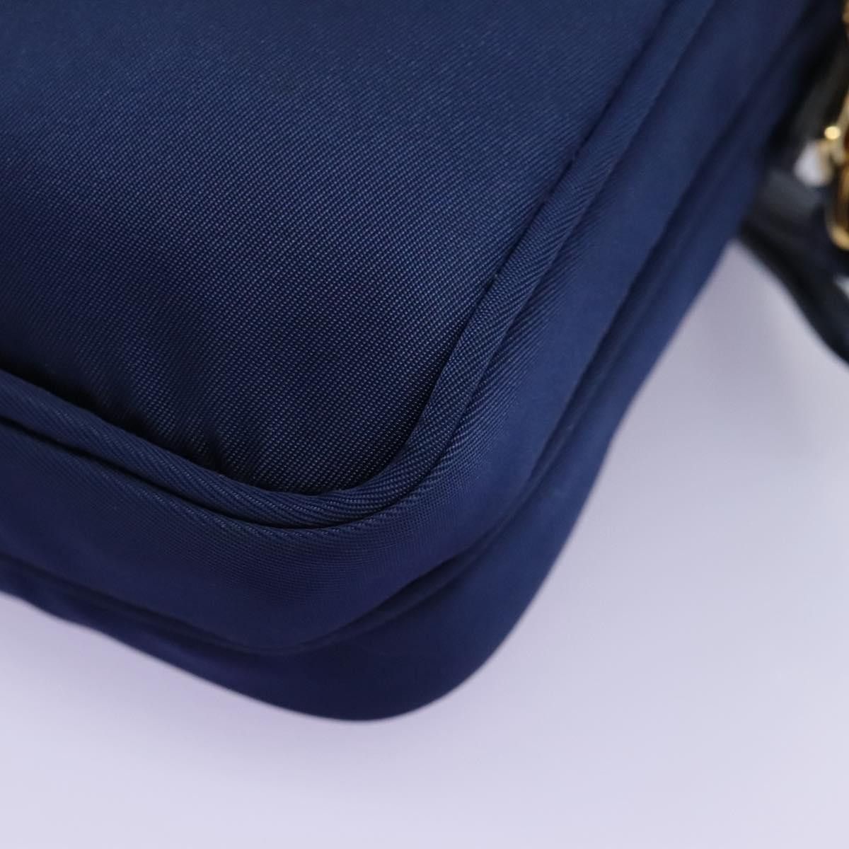Prada Triangle Logo Navy Synthetic Clutch Bag (Pre-Owned) Size ONE SIZE - 11 Thumbnail