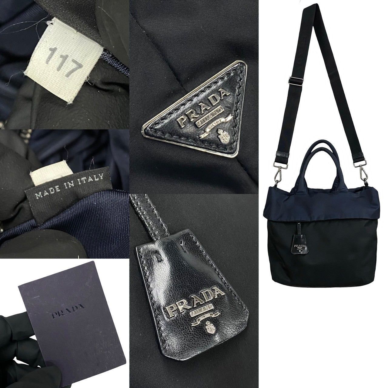 Prada Prada Shoulder Bag Blue Synthetic Size ONE SIZE - 3 Thumbnail
