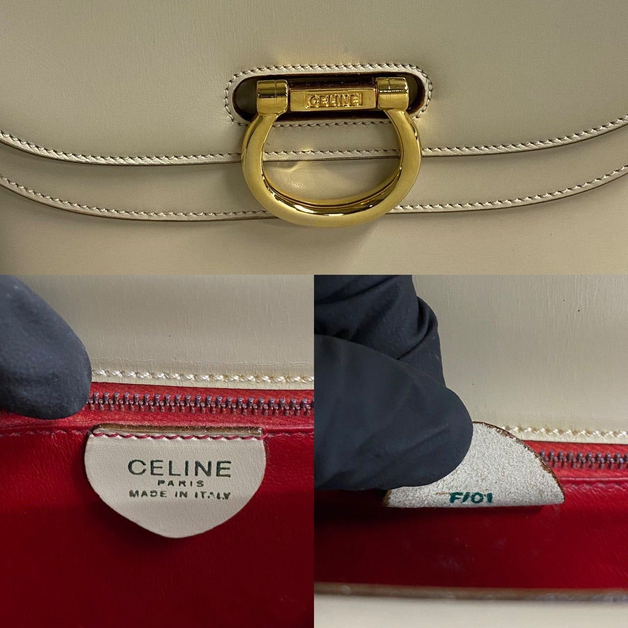 Celine Celine Handbag Neutrals Leather Size ONE SIZE - 3 Thumbnail