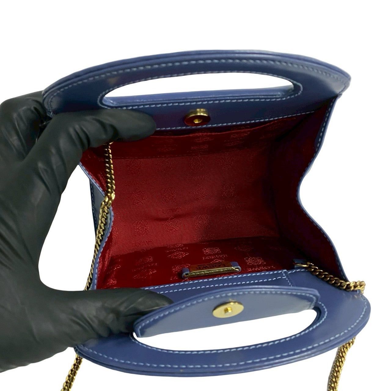 Loewe Loewe Shoulder Bag Purple Leather Size ONE SIZE - 8 Thumbnail