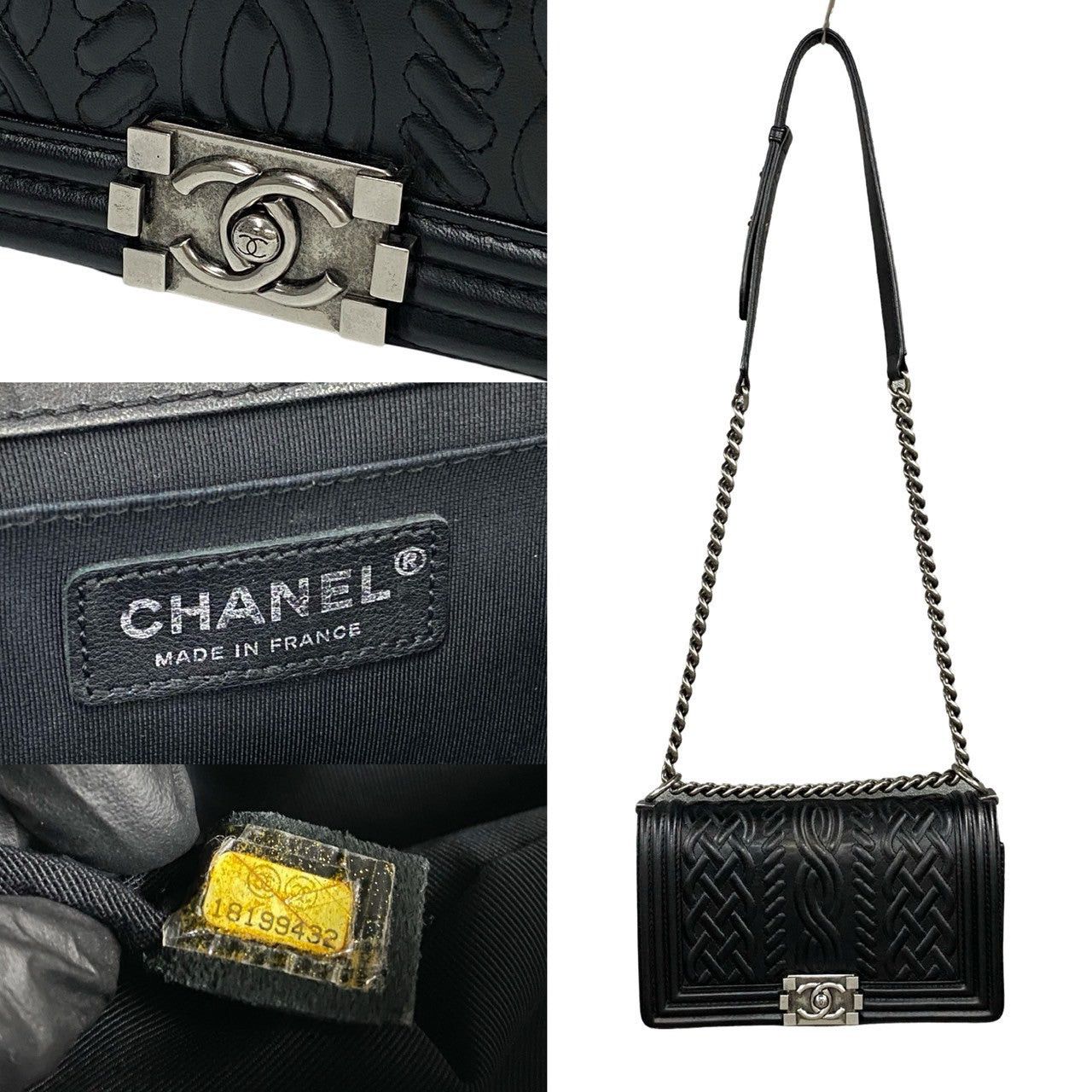 Chanel Chanel Shoulder Bag Black Leather Size ONE SIZE - 3 Thumbnail