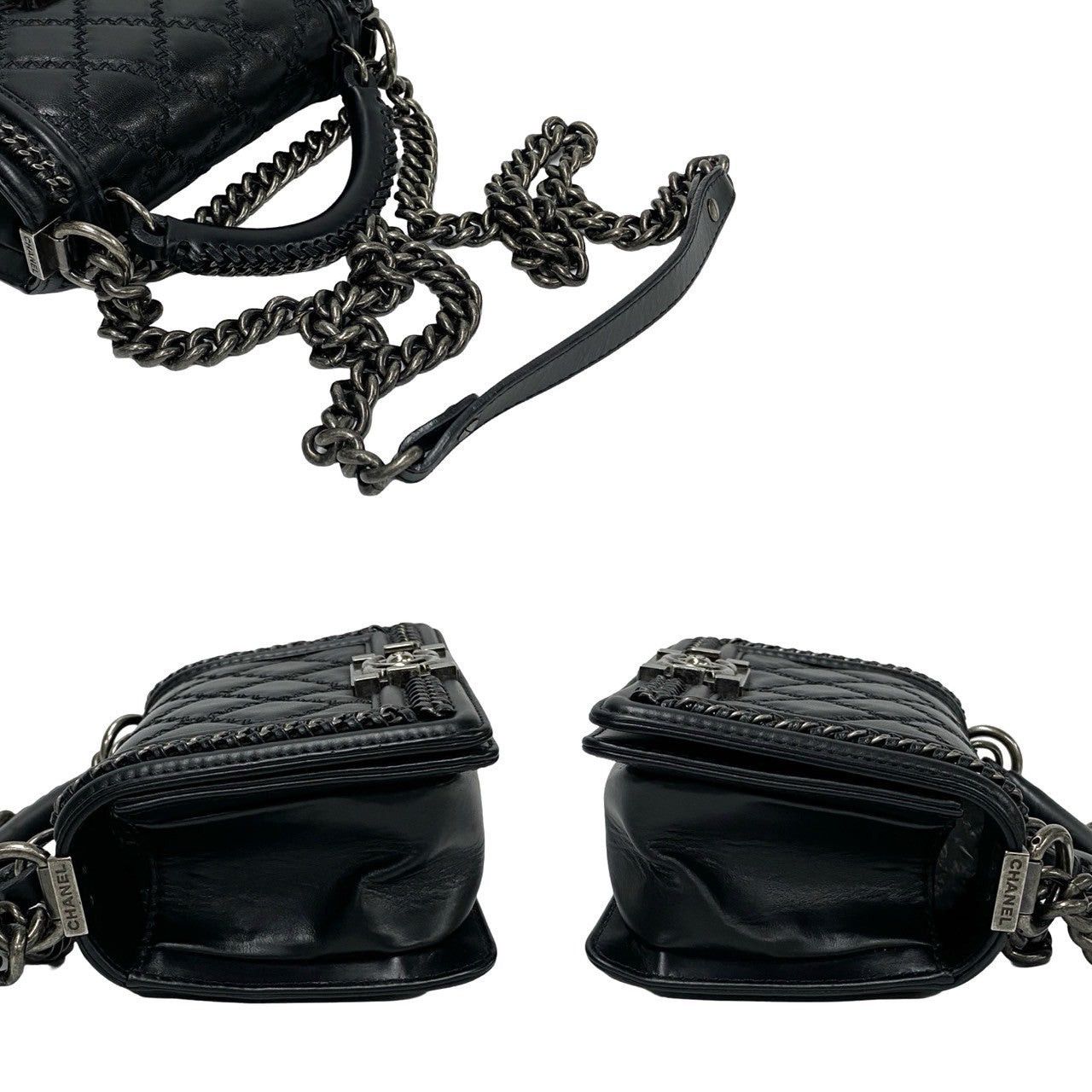 Chanel Chanel Shoulder Bag Black Leather Size ONE SIZE - 5 Thumbnail