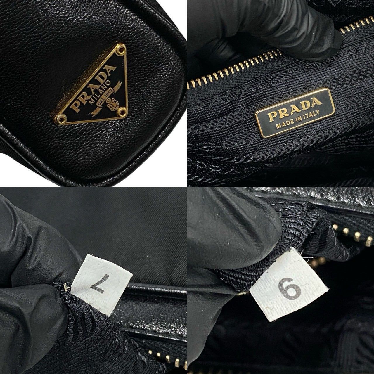 Prada Prada Handbag Black Leather Size ONE SIZE - 3 Thumbnail