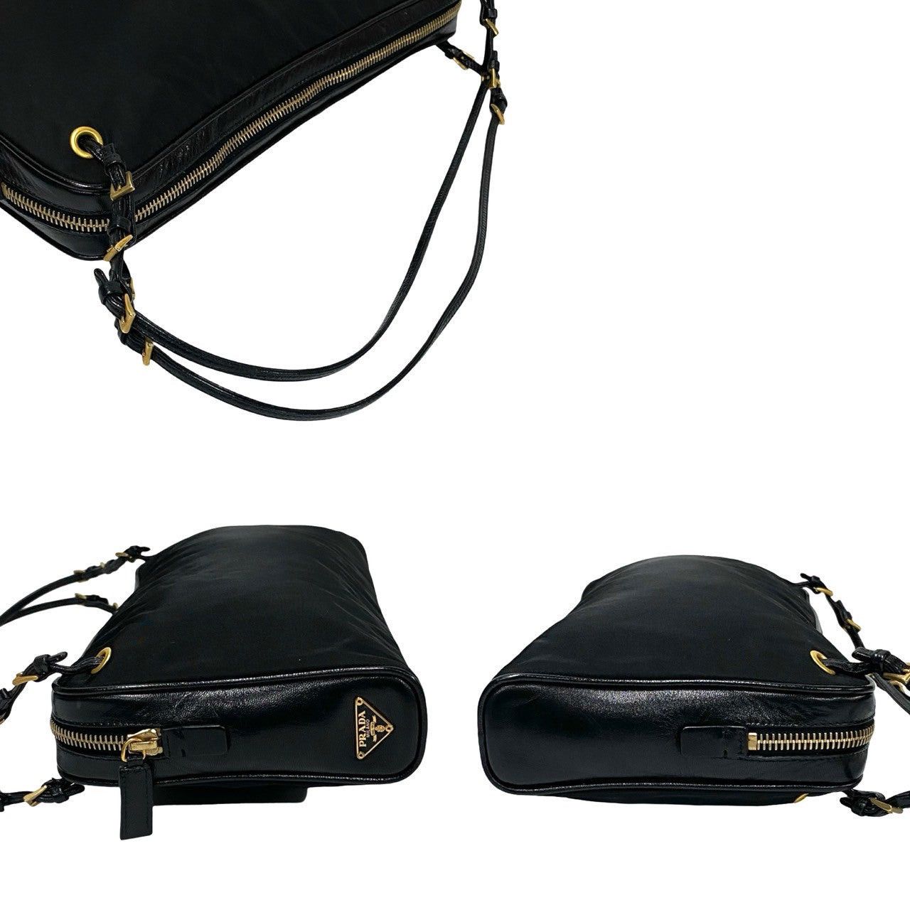 Prada Prada Handbag Black Leather Size ONE SIZE - 5 Thumbnail