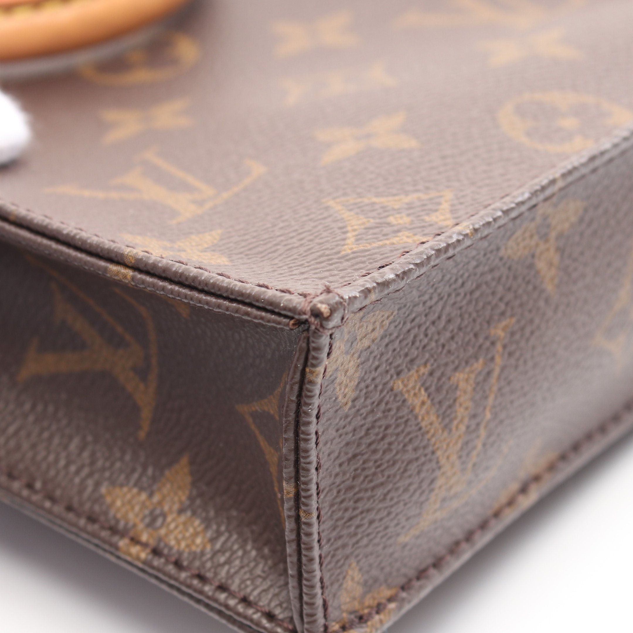 Louis Vuitton Louis Vuitton Petite Sac Plat Monogram Handbag Leather Brown Size ONE SIZE - 7 Thumbnail