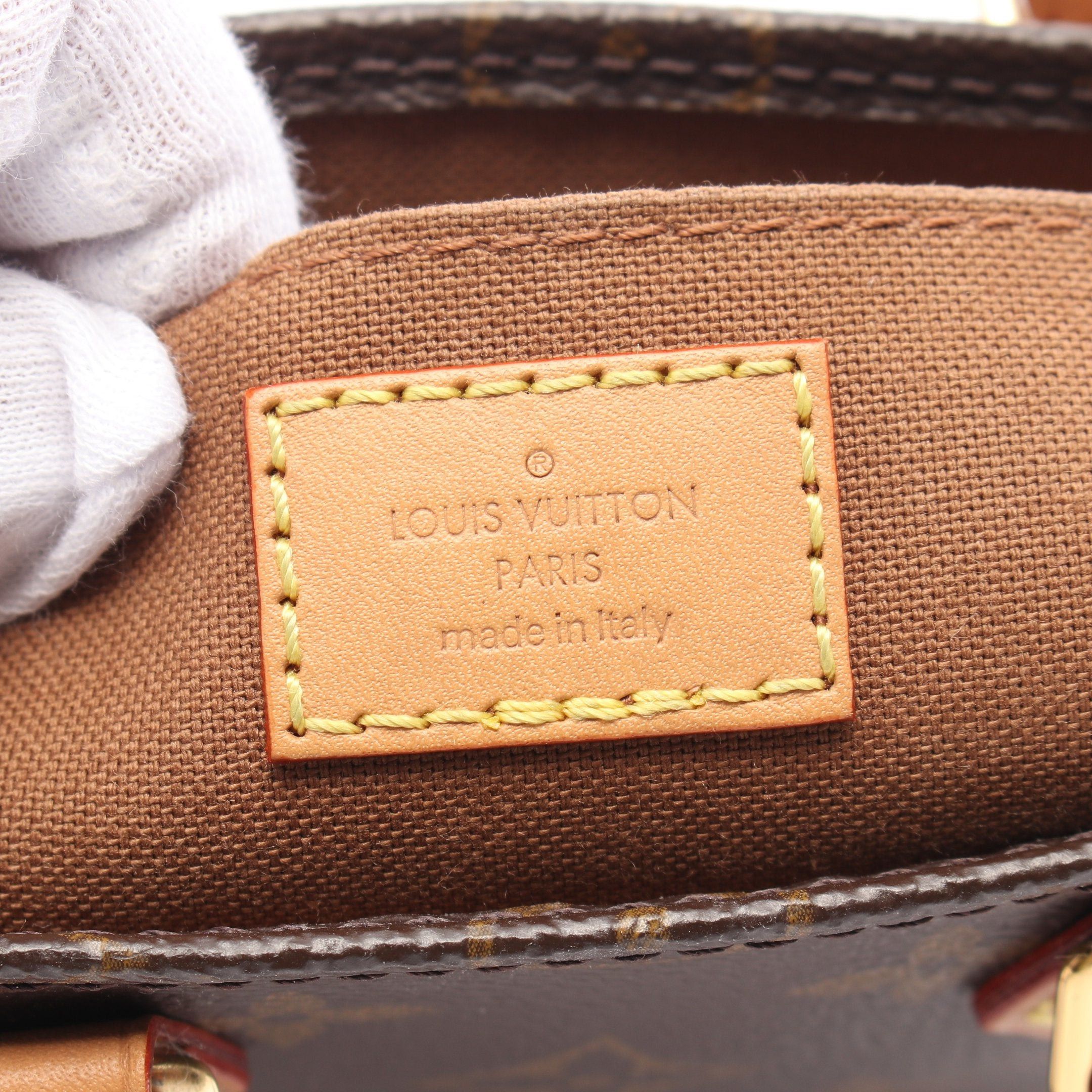Louis Vuitton Louis Vuitton Petite Sac Plat Monogram Handbag Leather Brown Size ONE SIZE - 4 Thumbnail