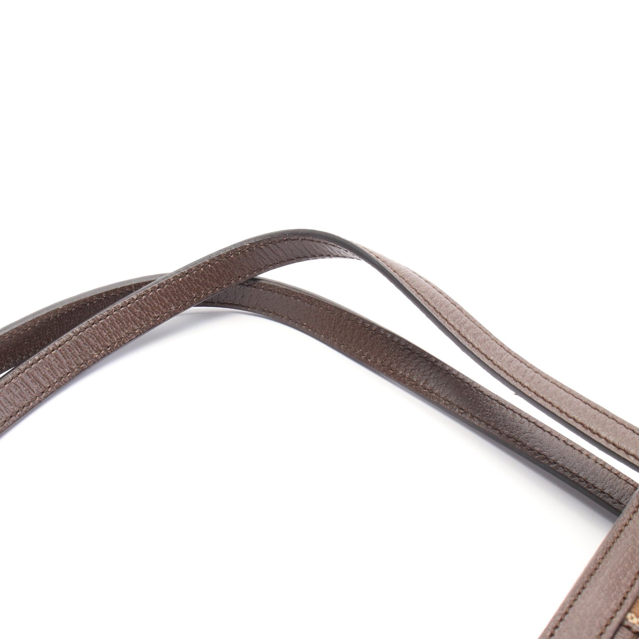 Gucci Gucci Medium Tote Jumbo Gg Sherry Line Shoulder Bag Canvas Leather Beige Dark Brown Size ONE SIZE - 5 Thumbnail