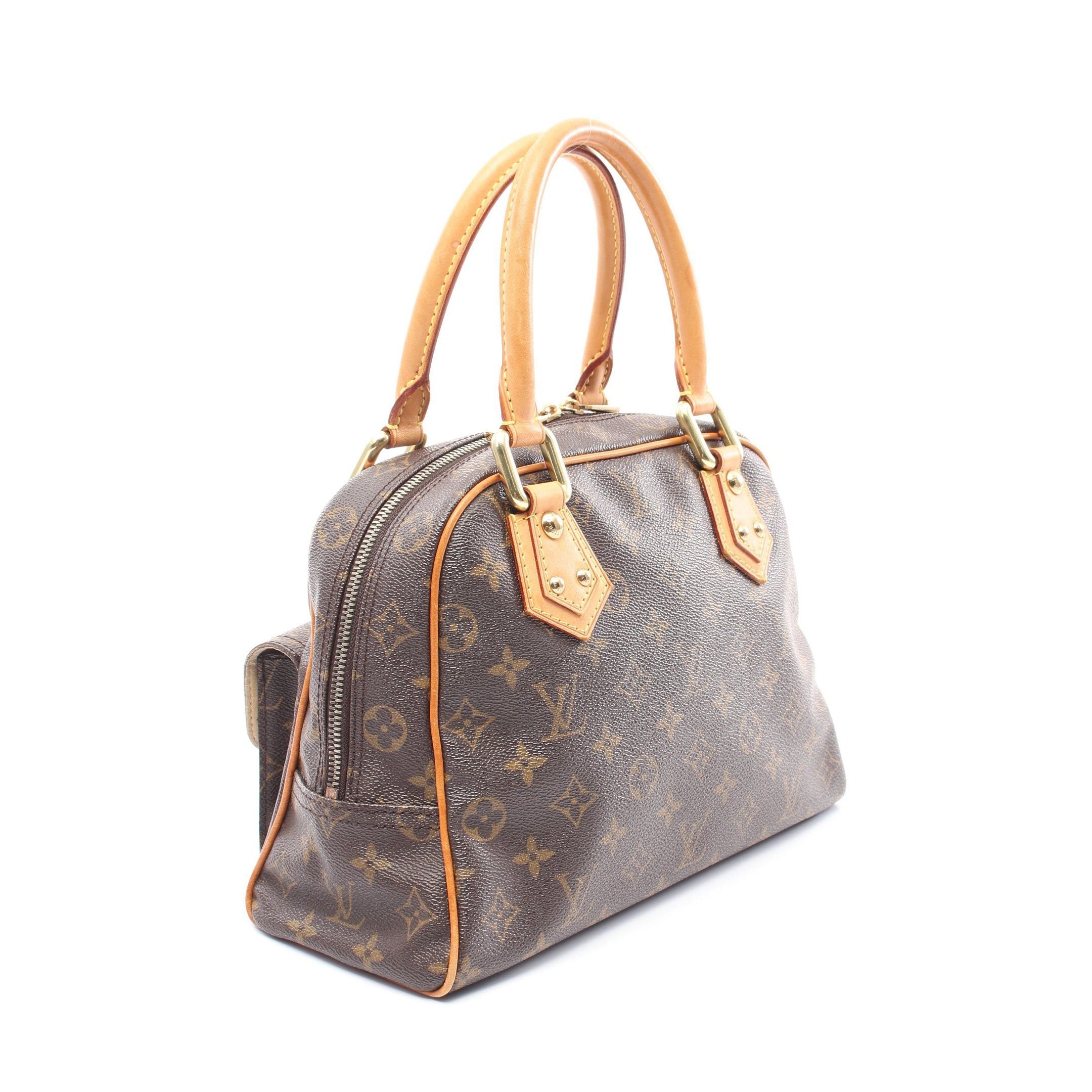 Louis Vuitton Louis Vuitton Manhattan Pm Monogram Handbag Leather Brown Size ONE SIZE - 2 Thumbnail