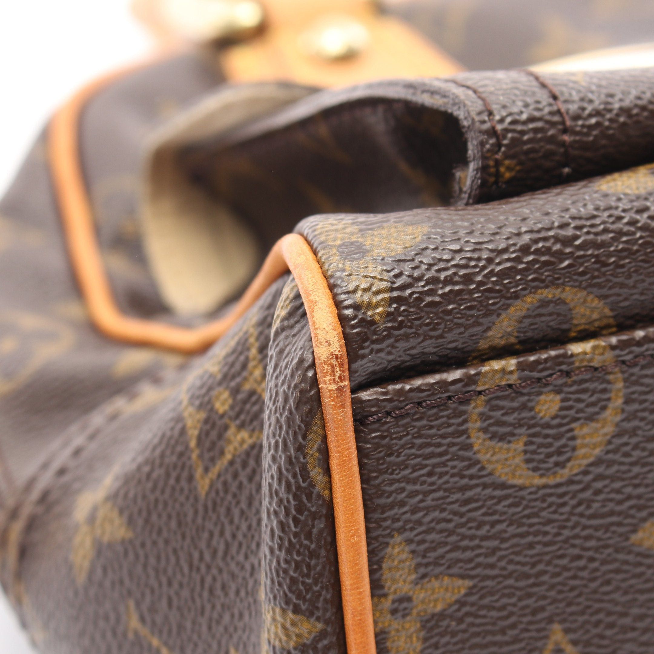 Louis Vuitton Louis Vuitton Manhattan Pm Monogram Handbag Leather Brown Size ONE SIZE - 6 Thumbnail
