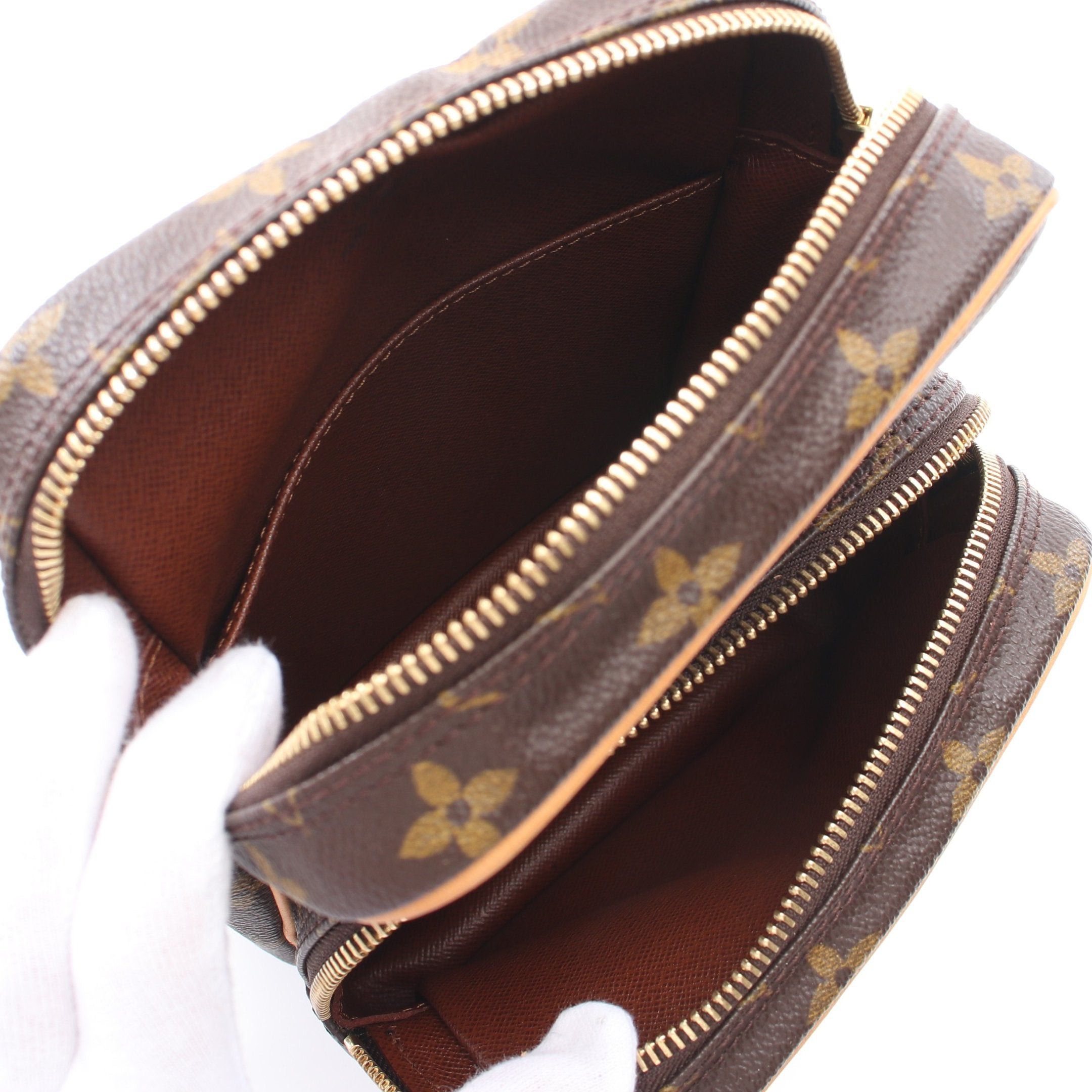 Louis Vuitton Louis Vuitton Amazon Monogram Shoulder Bag Leather Brown Size ONE SIZE - 3 Thumbnail