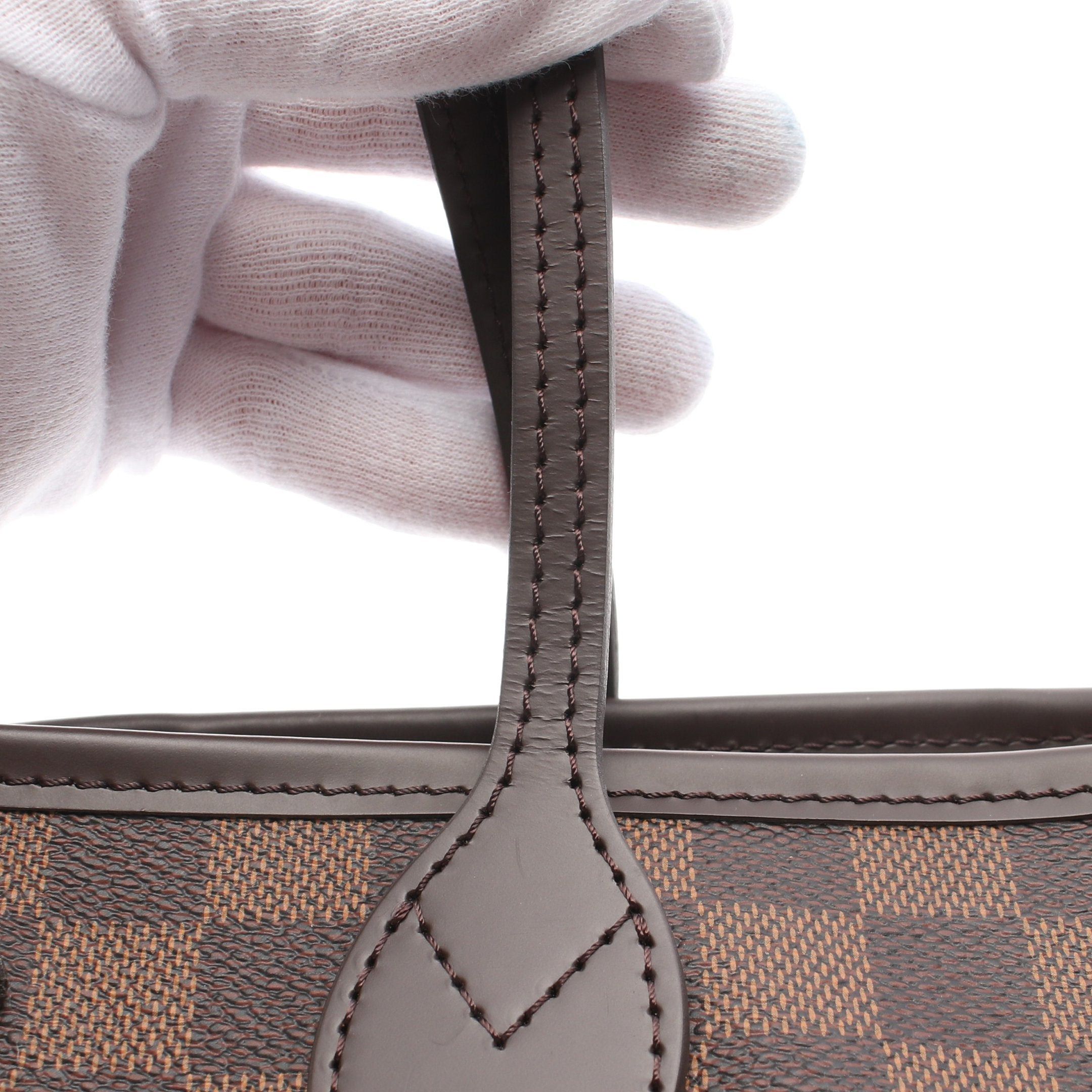 Louis Vuitton Louis Vuitton Neverfull Pm Damier Ebene Handbag Tote Bag Leather Brown Size ONE SIZE - 8 Thumbnail