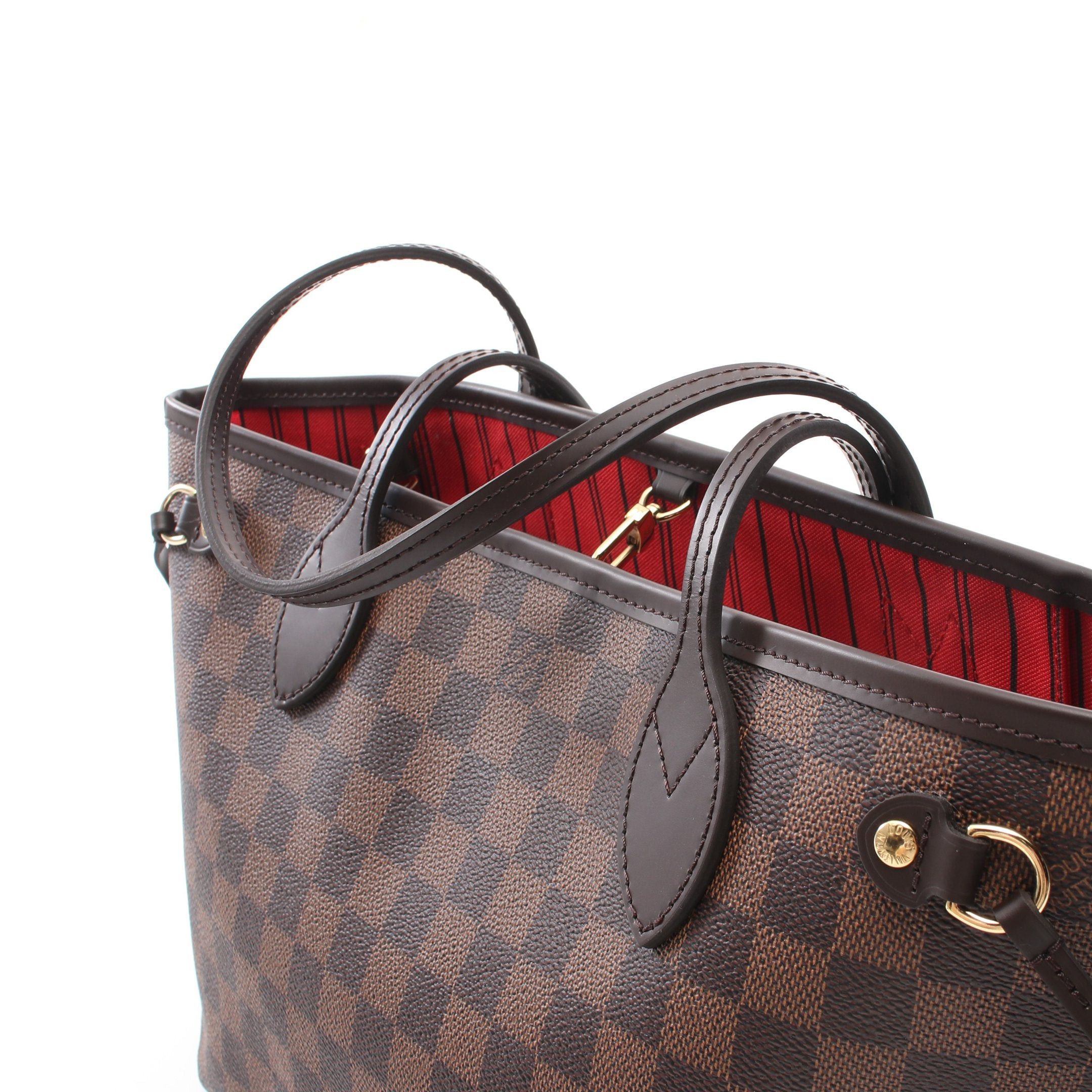 Louis Vuitton Louis Vuitton Neverfull Pm Damier Ebene Handbag Tote Bag Leather Brown Size ONE SIZE - 5 Thumbnail