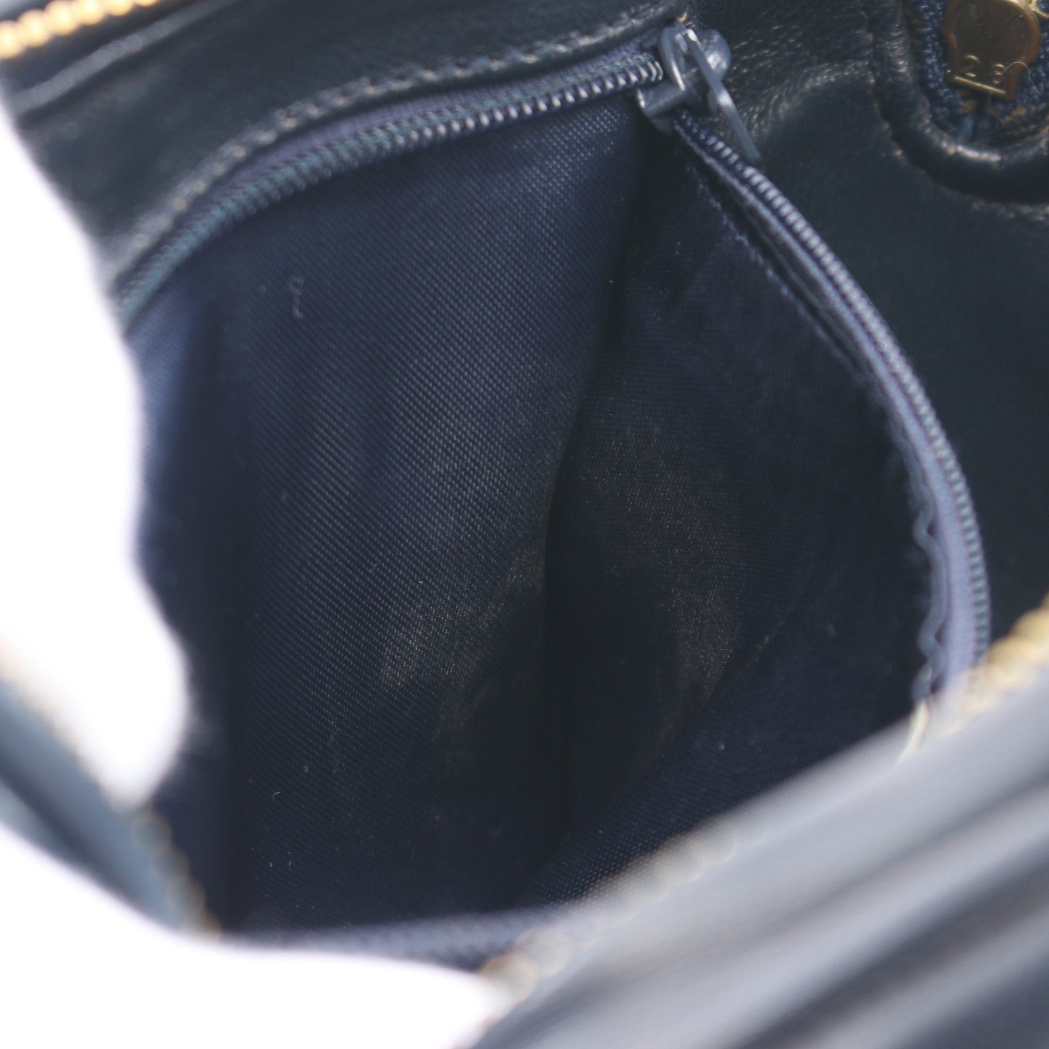 Chanel Chanel Matelasse Chain Shoulder Bag Lambskin Dark Navy Gold Hardware Fringe Size ONE SIZE - 6 Thumbnail