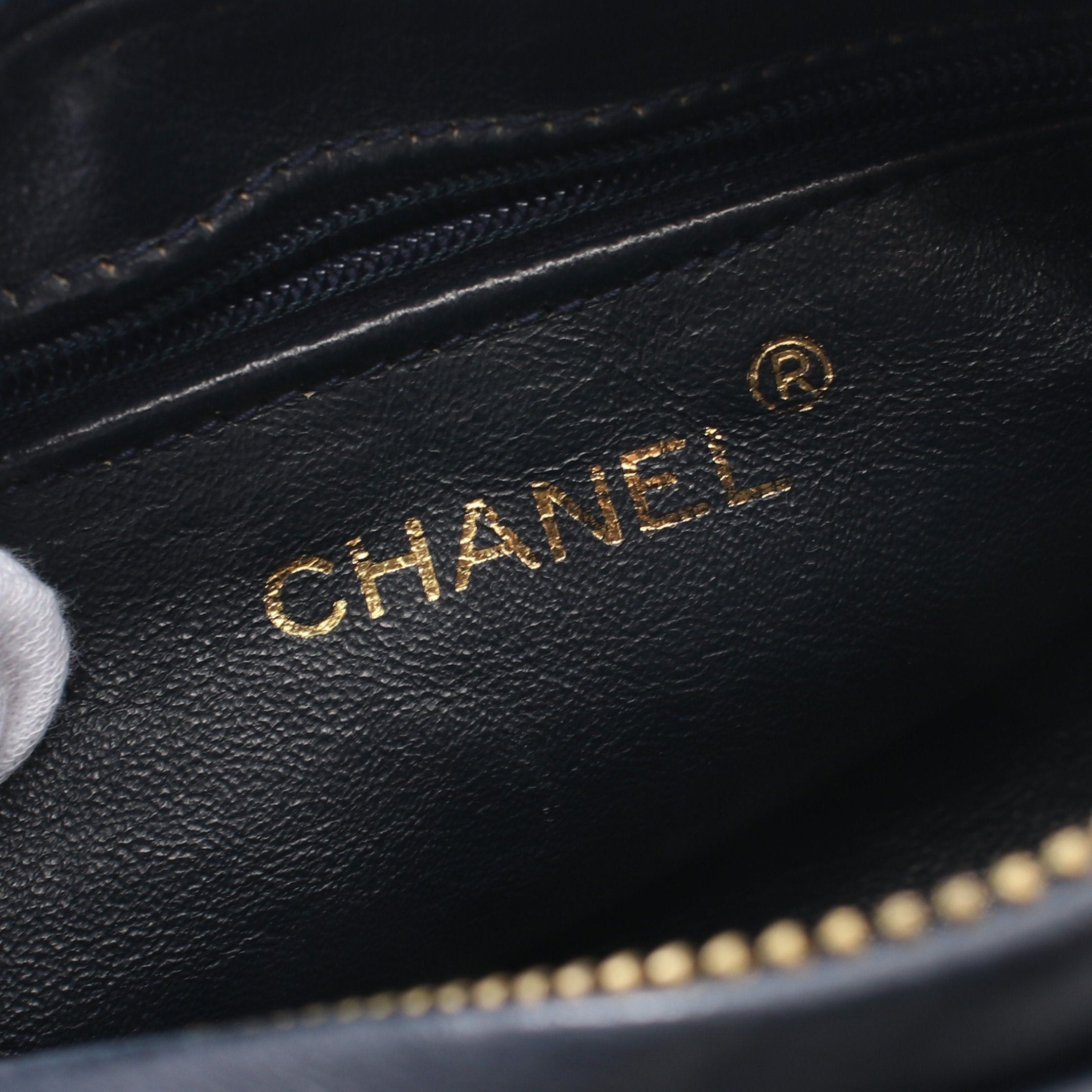 Chanel Chanel Matelasse Chain Shoulder Bag Lambskin Dark Navy Gold Hardware Fringe Size ONE SIZE - 4 Thumbnail