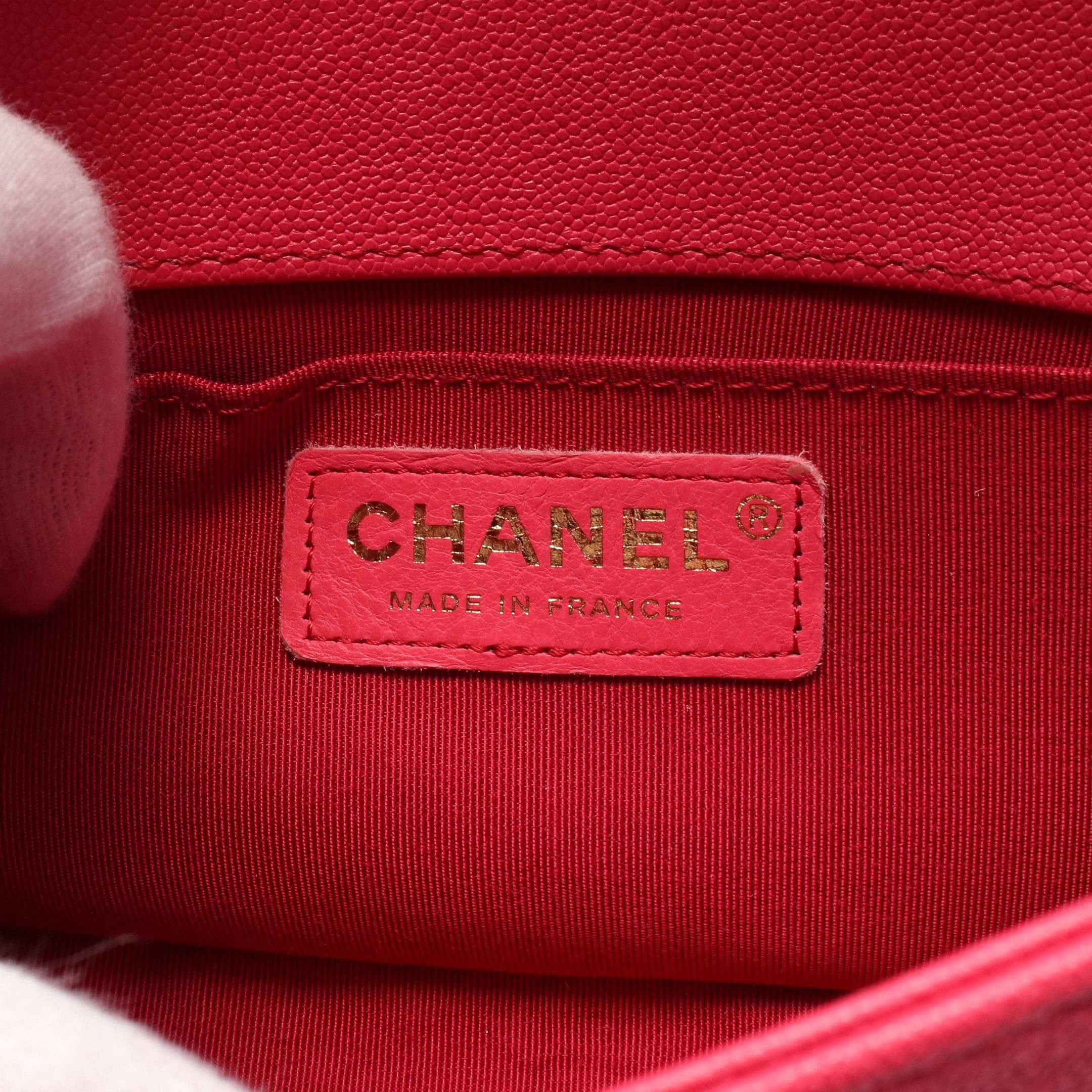 Chanel Chanel Boy Chanel Small Chain Shoulder Bag Caviar Skin Pink Purple Gold Hardware Size ONE SIZE - 4 Thumbnail